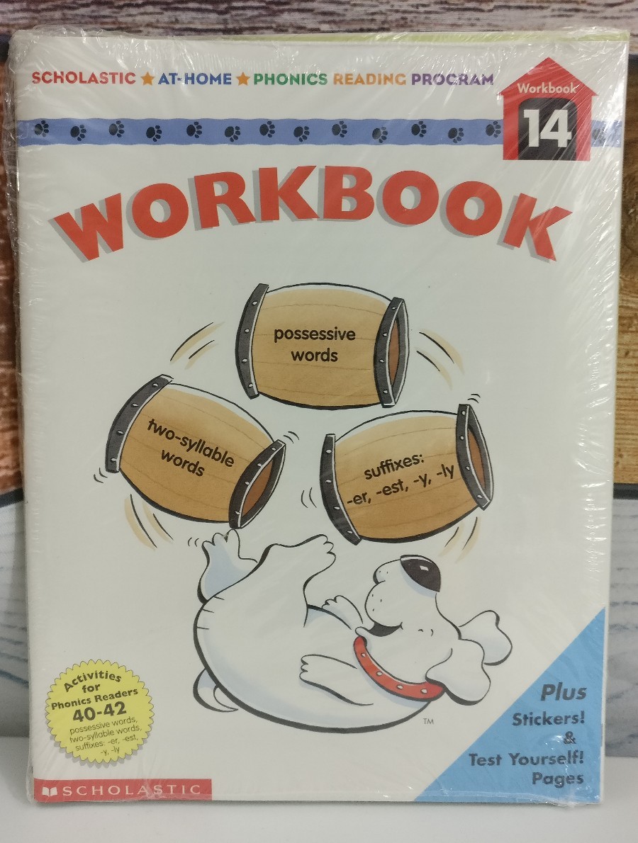 NEW! Scholastic Phonics Reading Program Workbook 14 Home School Activities