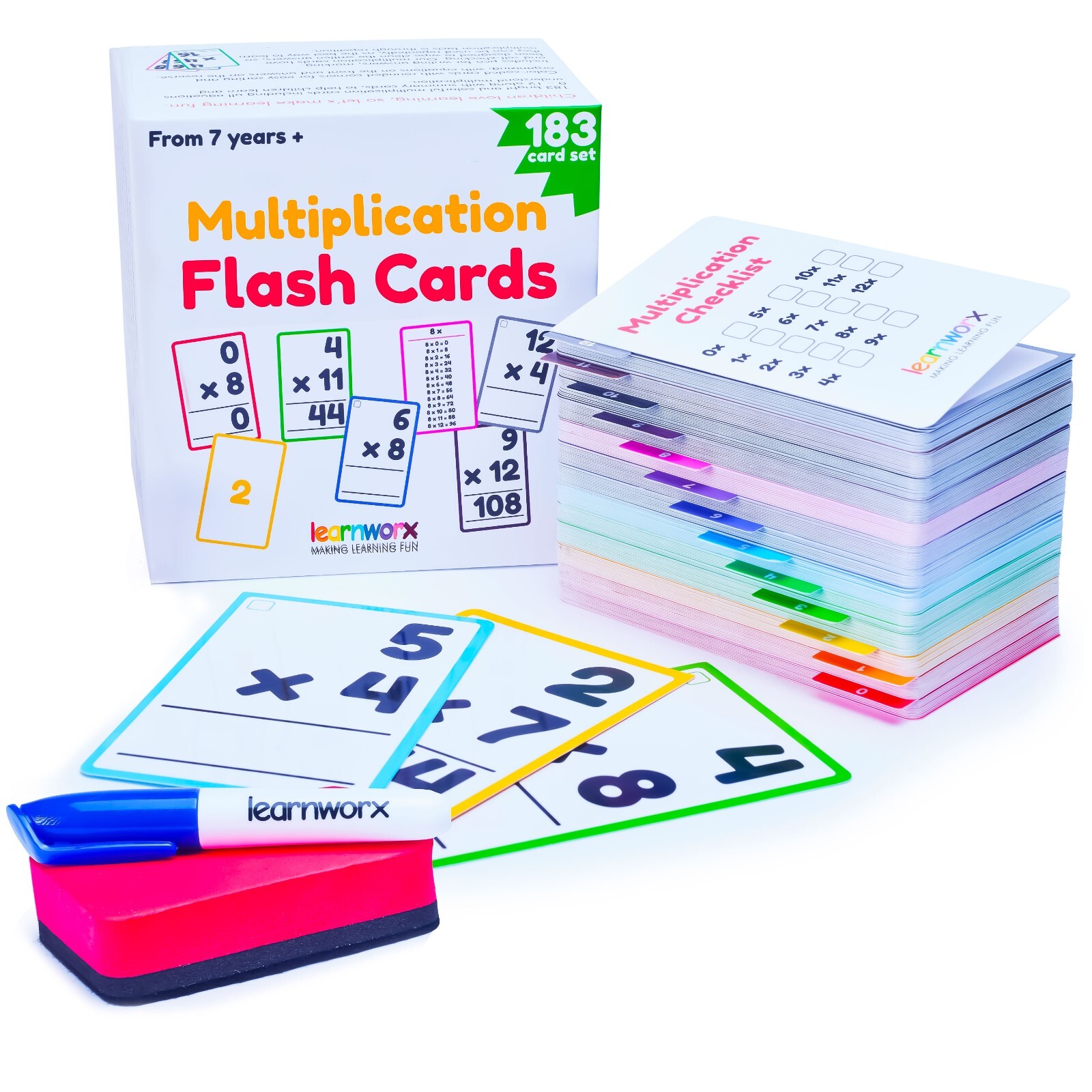 Multiplication Flash Cards 3rd Grade 4th 5th and 6th – 183Math Flashcards