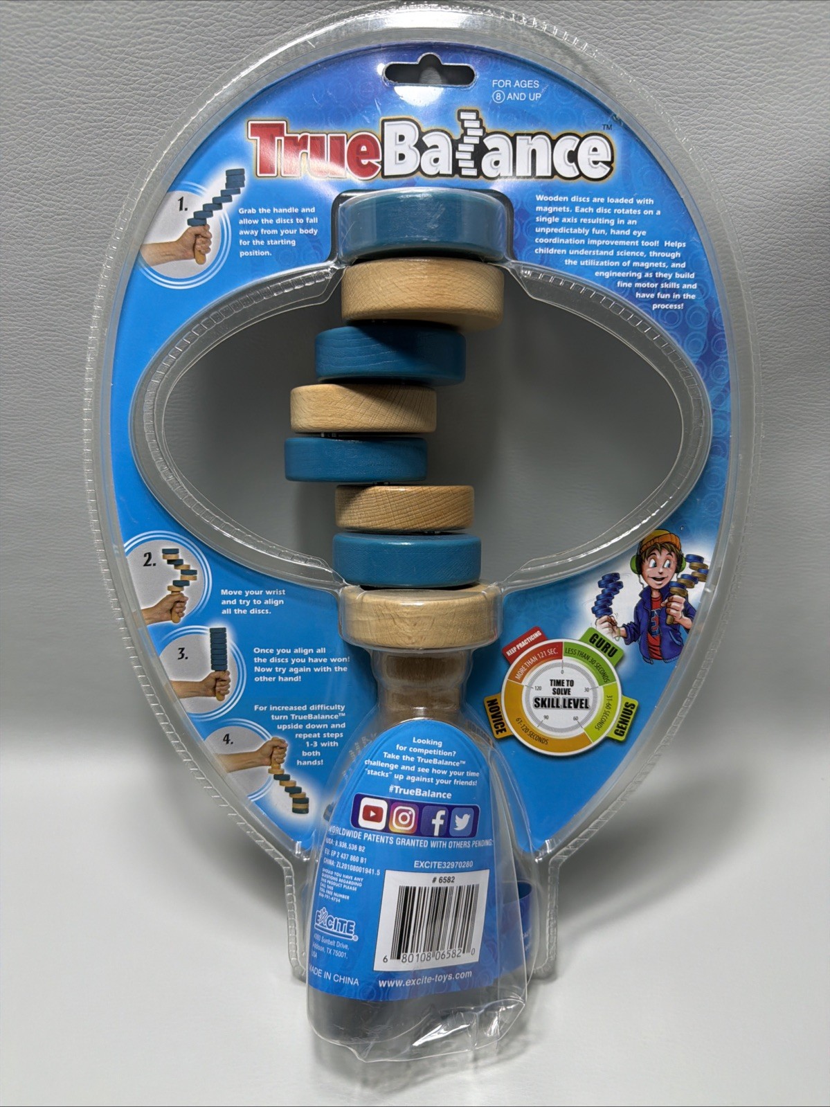 TrueBalance Coordination Game Balance Wood Toy for Adults and Kids STEM – New
