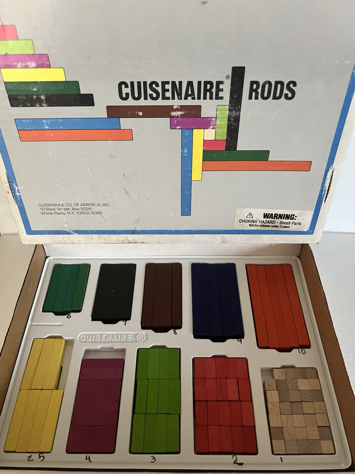Vintage Cuisenaire Rods Mathematics Made Meaningful Set & Bonus Book, Cards 1977