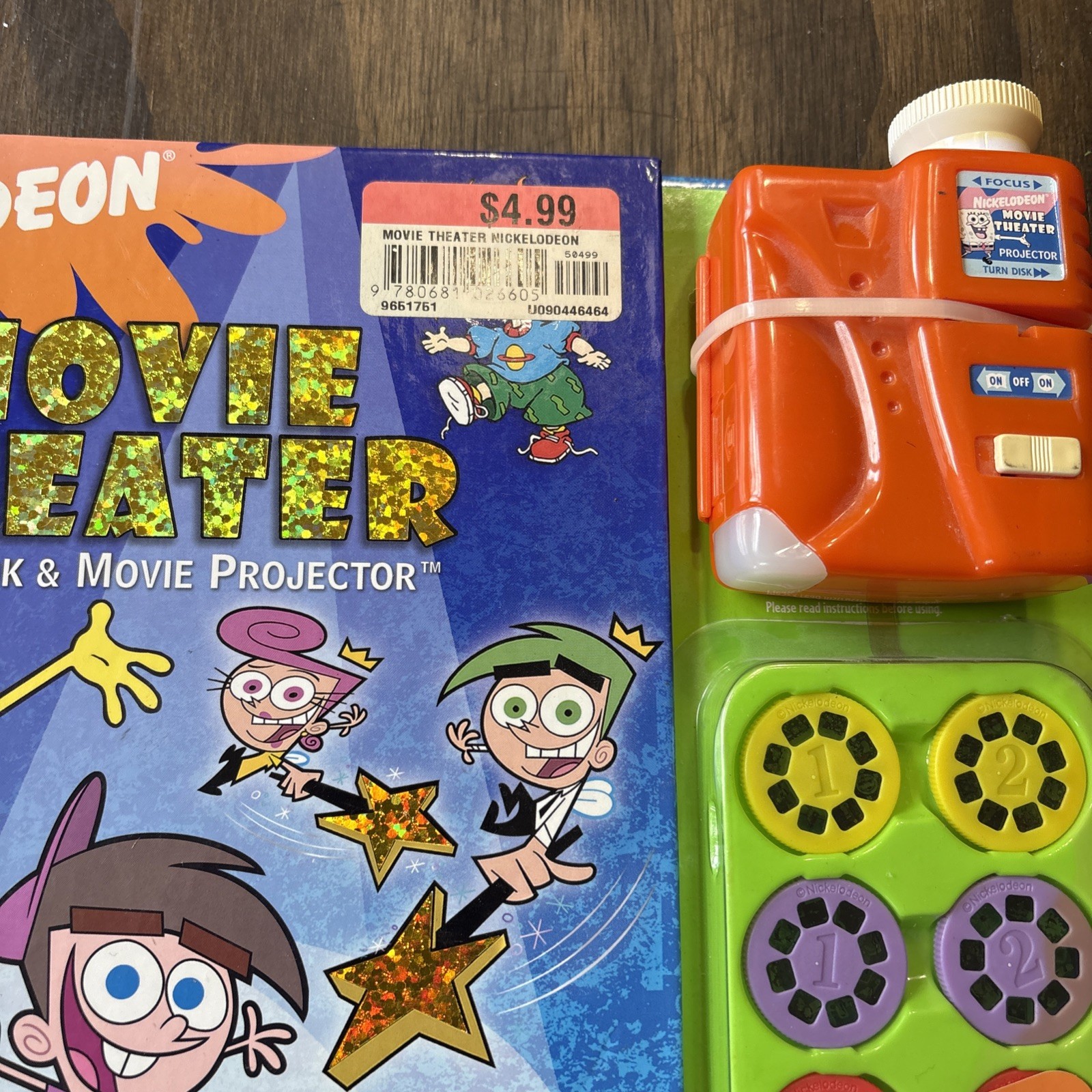 2002 Nickelodeon SpongeBob Jimmy Neutron & More Book & Movie Projector VTG RARE
