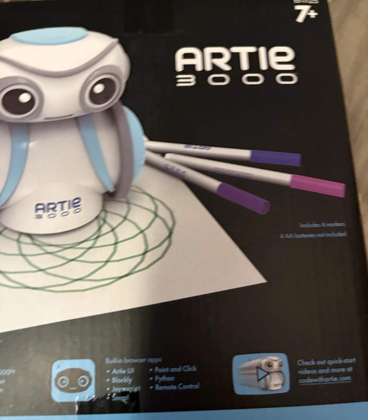 Educational Insights Artie 3000 The Coding Robot, featuring white & blue colors.