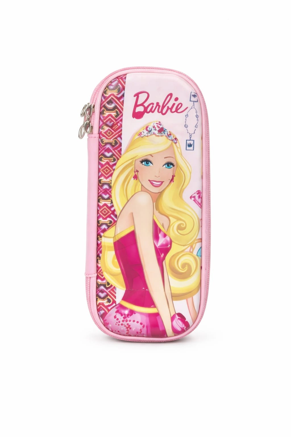 Barbie Pink Pencil Case for Girls Hard Shell Zipper Organizer Kids School Gift