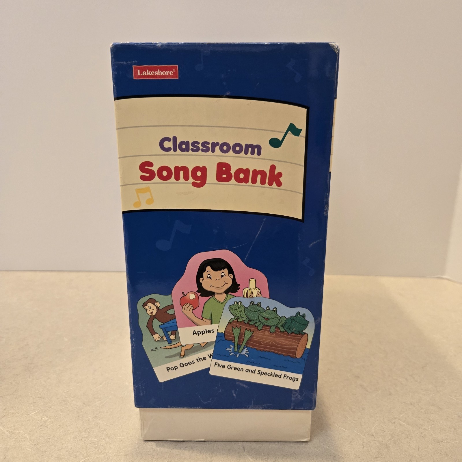 Lakeshore Classroom Song Bank RR633 40 Song Cards Wooden Stand
