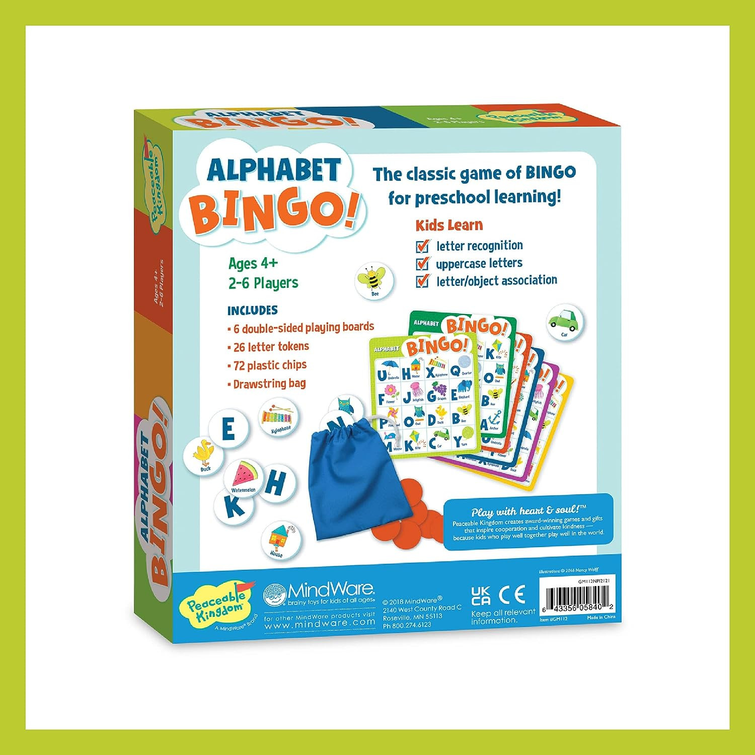 Alphabet Bingo! Letter Learning Educational Board Game