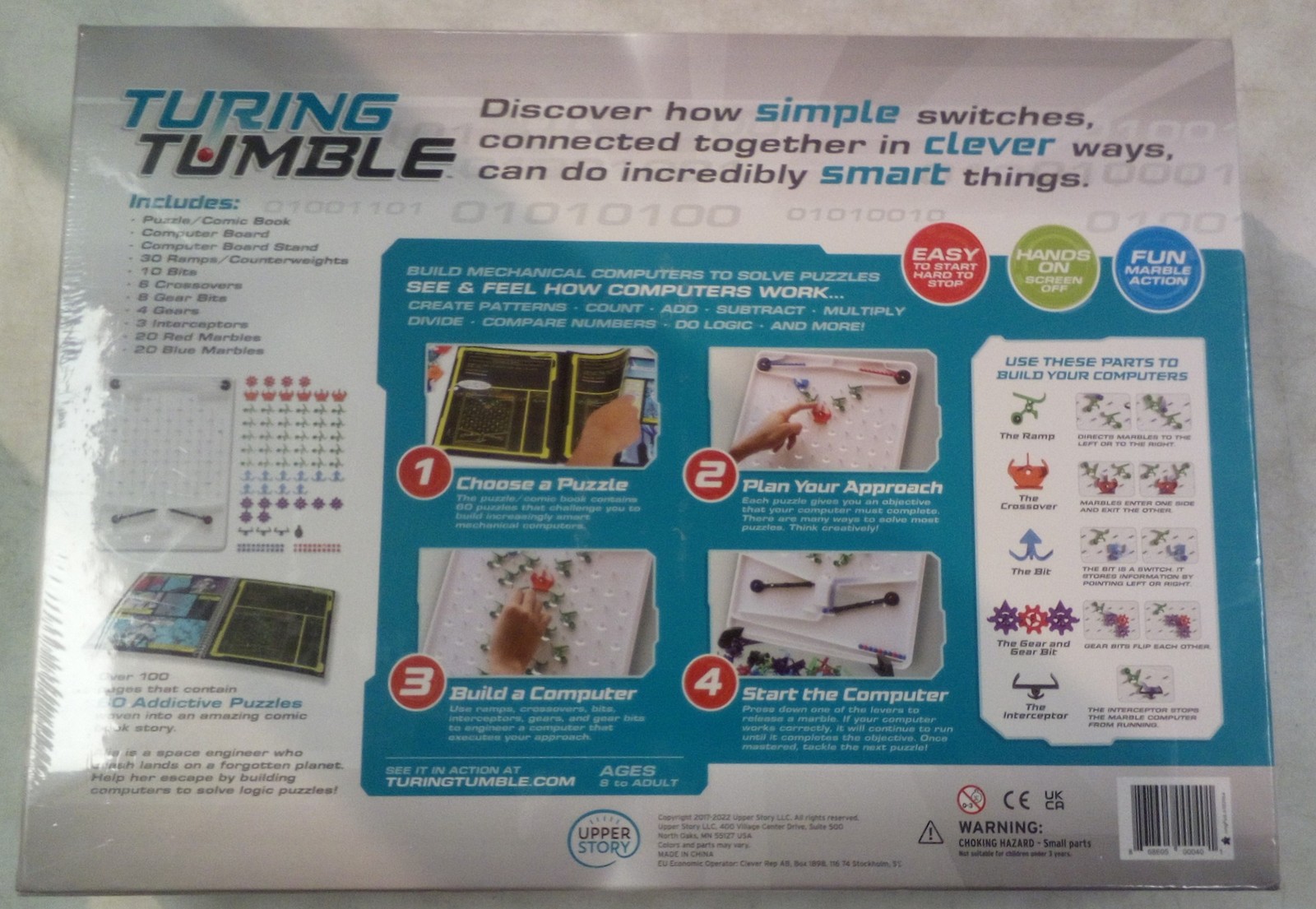Turing Tumble Build Marble-Powered Computers Game from Upper Story