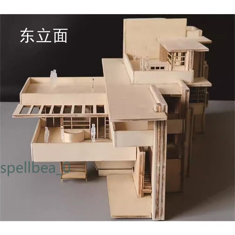 1:75 1:100 Villa 3D Wooden DIY Building Model Kits Assembly Kits Set Toys Gift