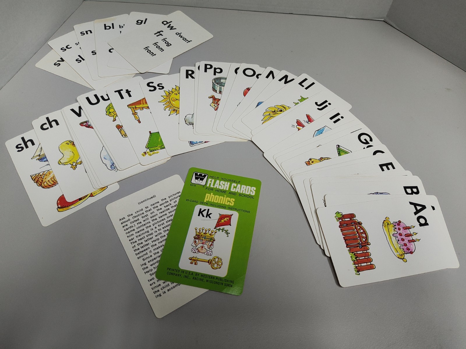 Vintage Whitman Help Yourself Flash Cards – Preschool Words & Phonics