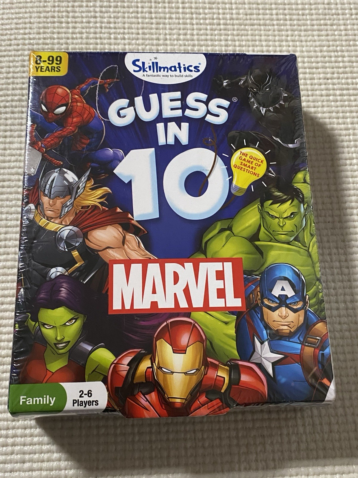 Marvel Guess in 10 Family Card Game 2-6 Players – Brand New Sealed
