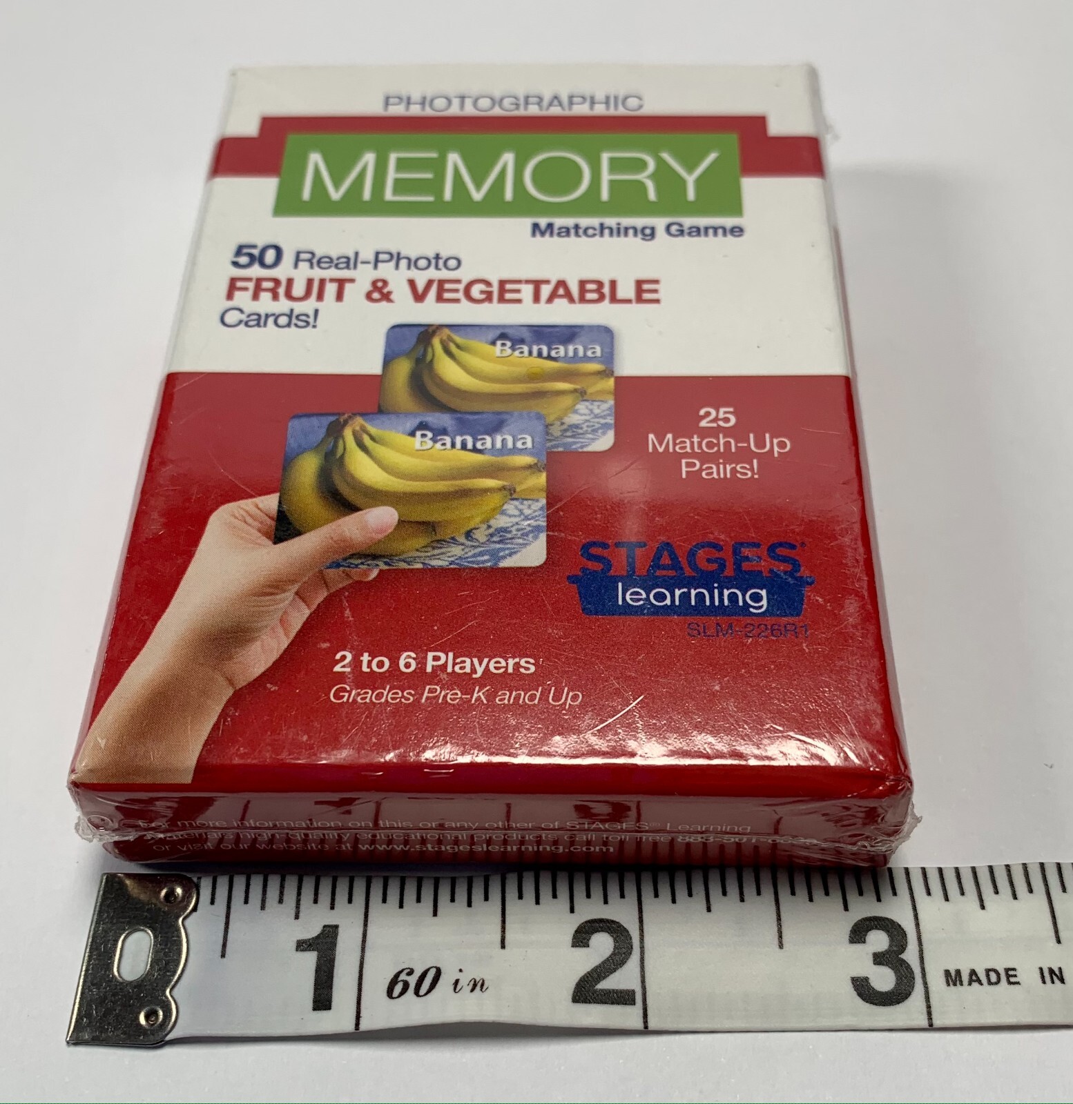 Stages Learning Photographic Memory Matching Game Fruit & Vegetables Pre-K + New
