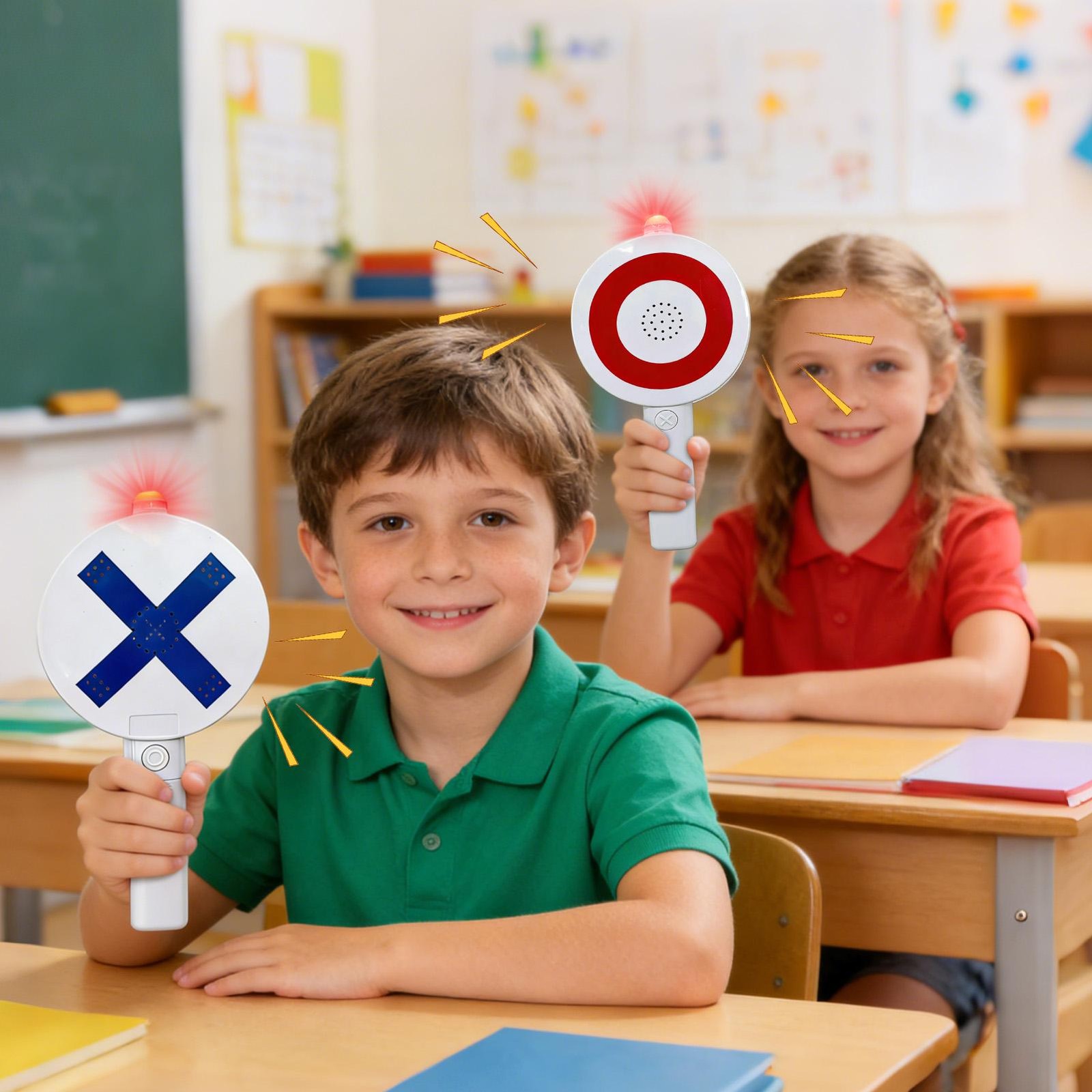 Voting Paddles Handy Double-Sided True False Battery Powered Teacher Student Int