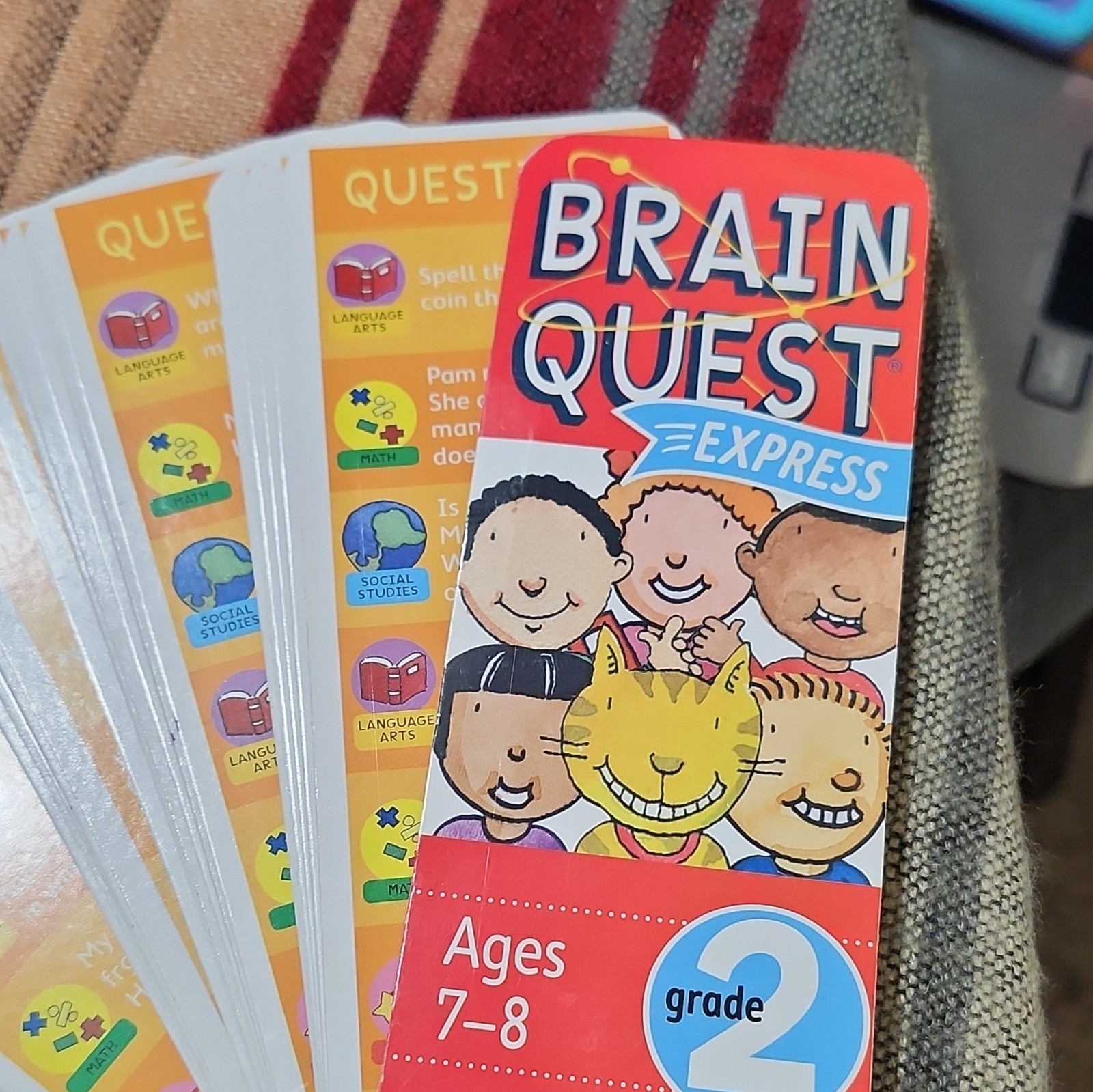 Brain Quest Express Grade 2 Ages 7-8 Question & Answer Cards Deck