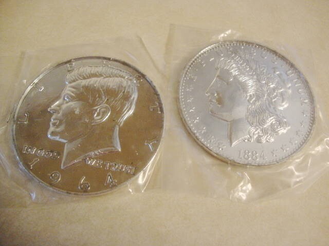 BIG Teaching Dime Store Plastic Coins Penny Nickel Dime Quarter Half & Dollar HK