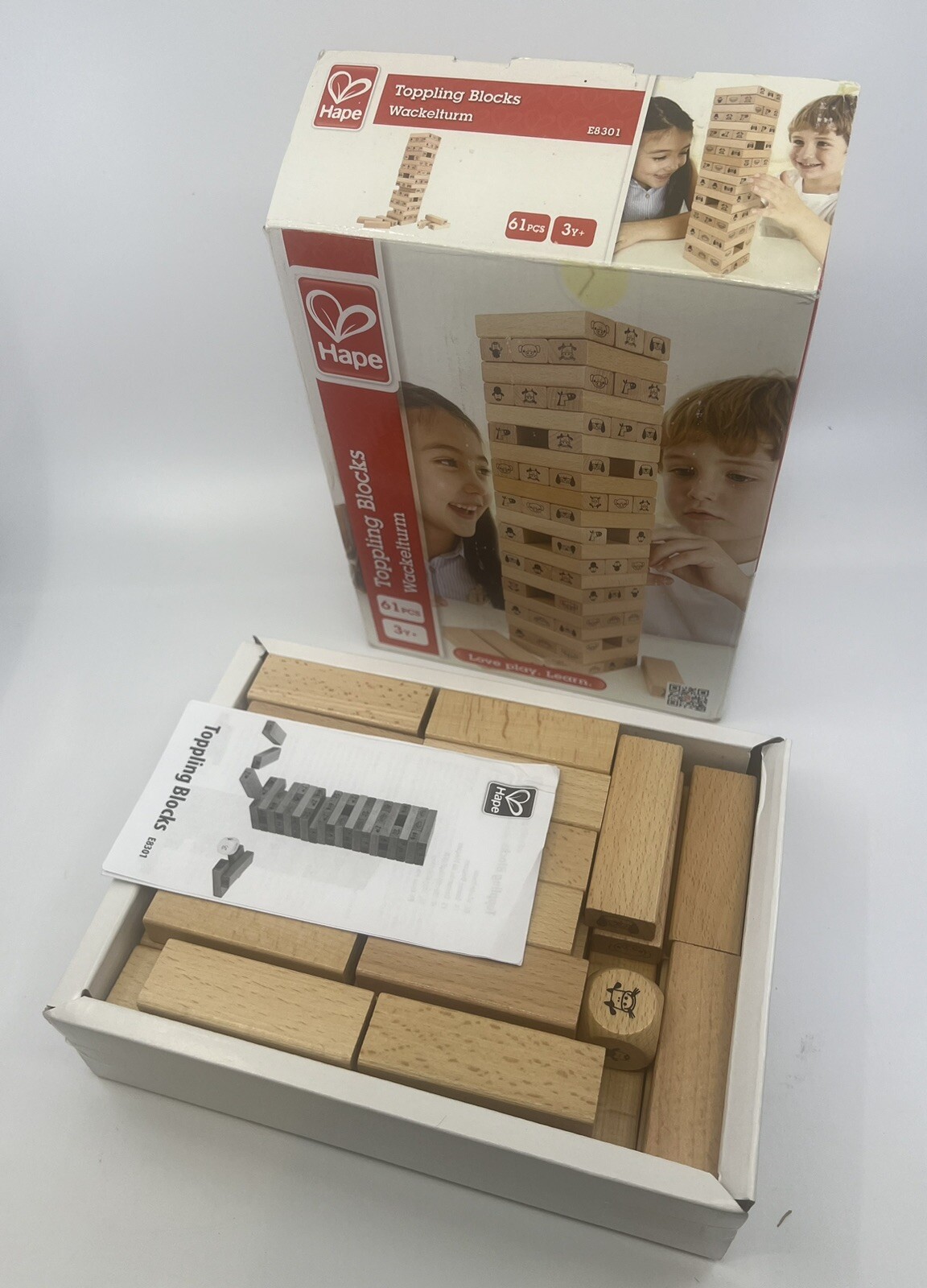 HAPE Toppling Wooden Blocks Tower Wakelturn Jenga