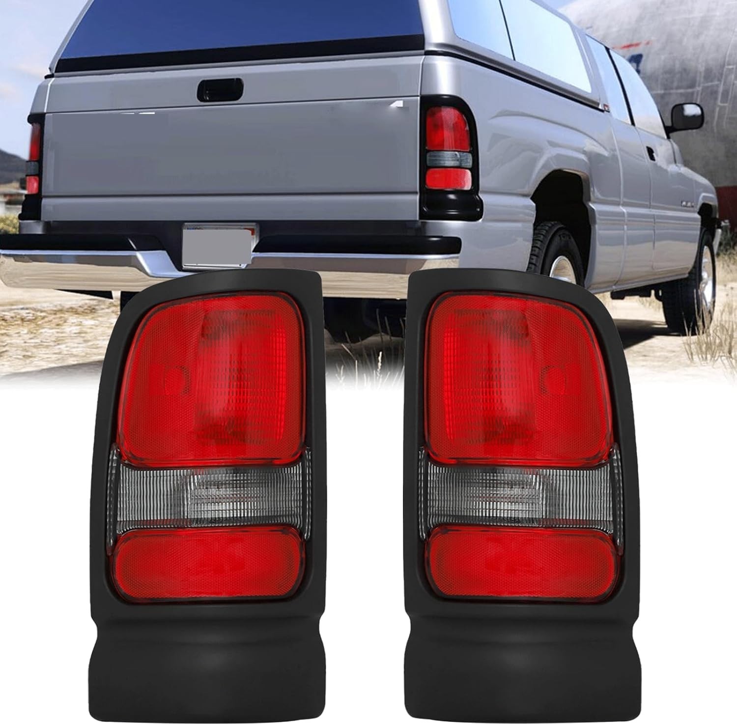 Tail Light Assembly Compatible With 1994-2001 Dodge Ram 1500 2500 3500 Driver an