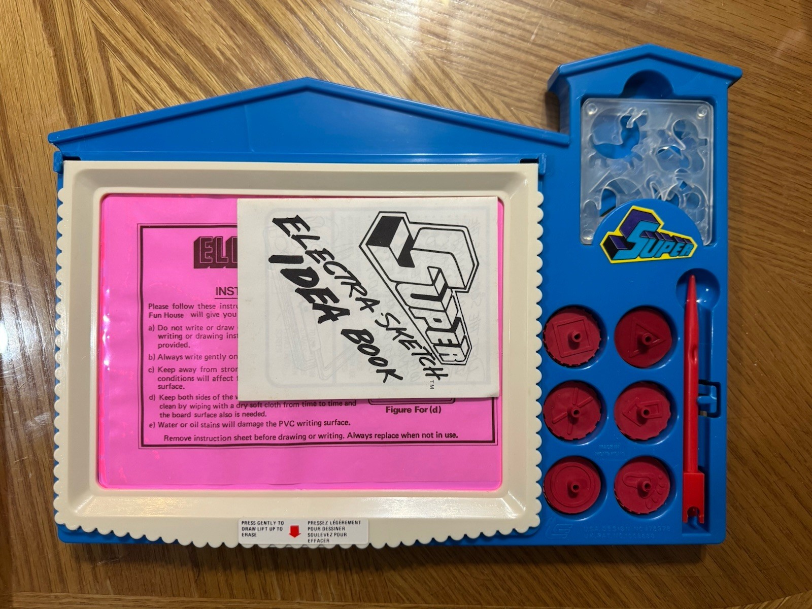 Vintage 1960/70 Starco Super Electra-Magic Drawing Board Stencils PatternStamps