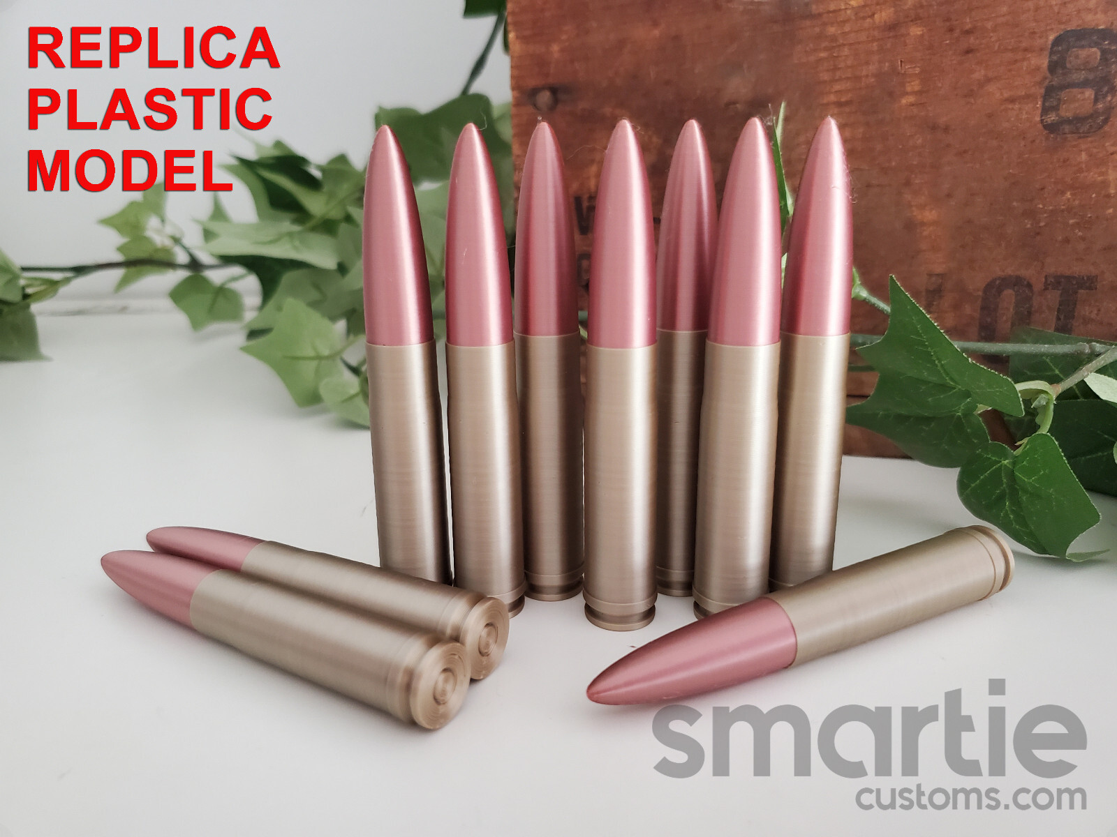 20 – DUMMY .500 Whisper Ammo Cartridges – Accurate Size Plastic Replica