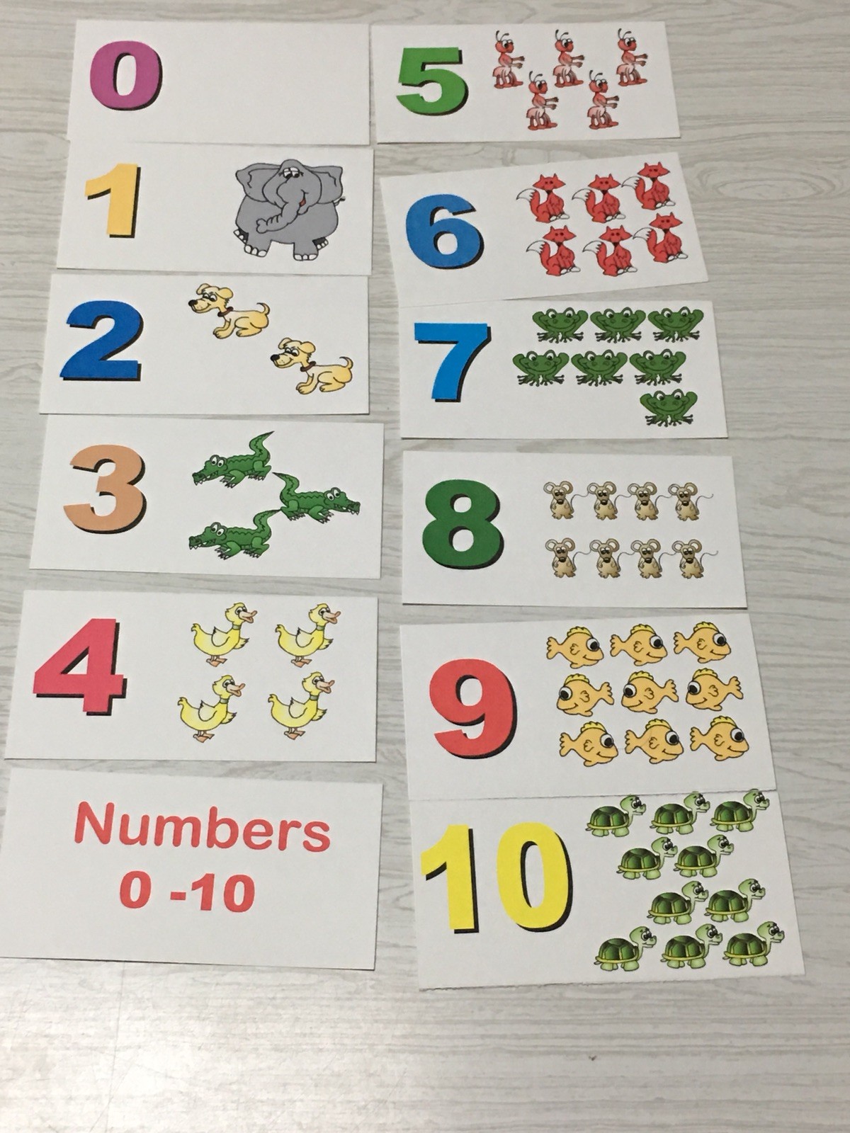 Number Counting Matching Cards 1-10 Preschool Educational supplies