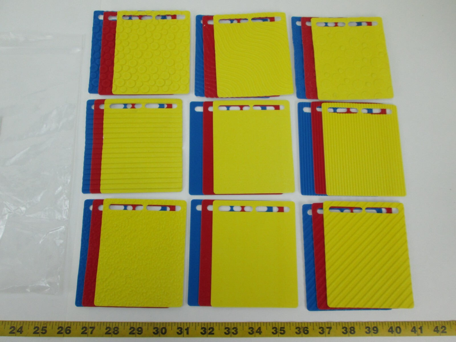 Set of 27 Flocked Textured Cards 61-422-158 Learning Students Blind Feel Touch