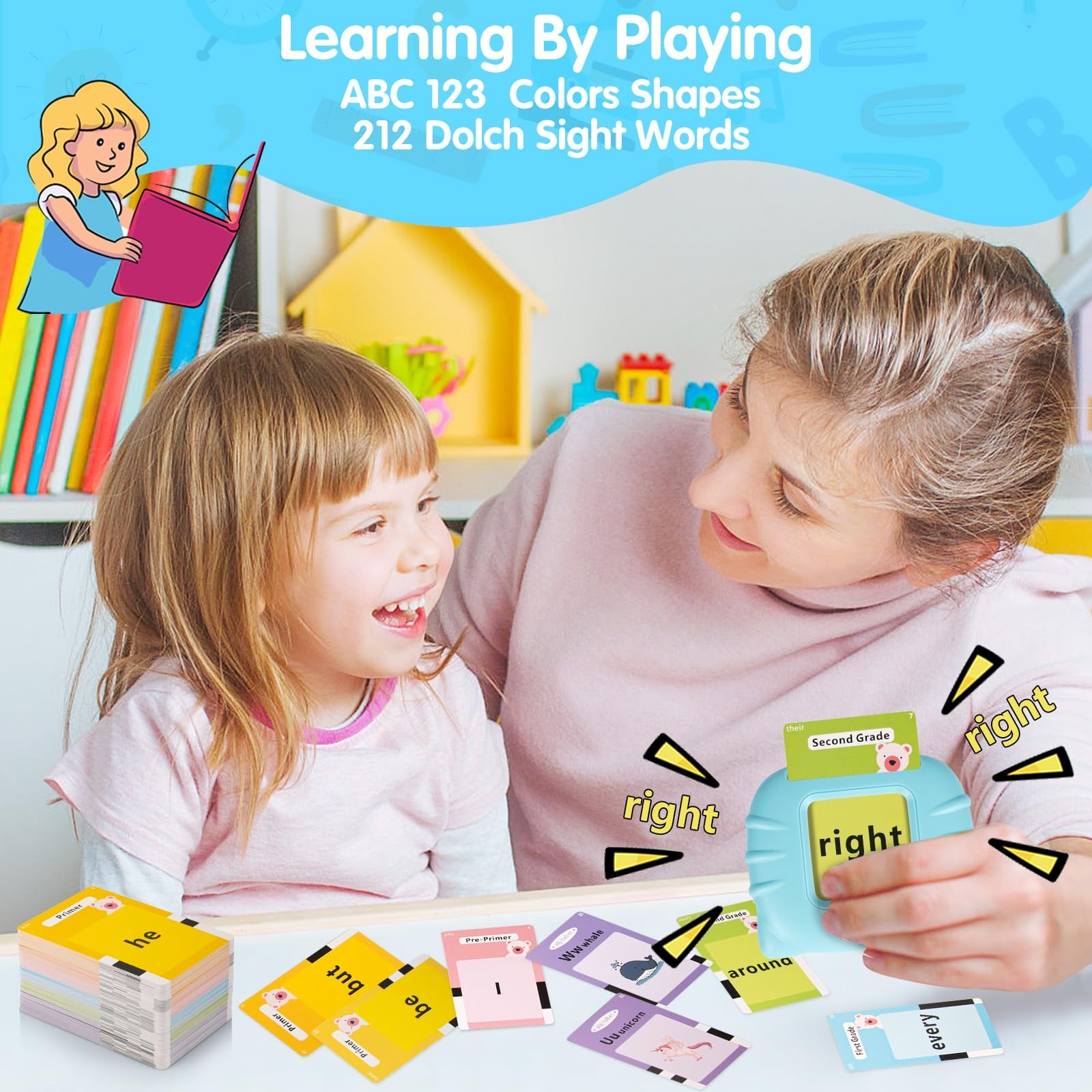 Talking Flash Cards,ABC Learning for Toddlers 2-4, Autism Toys, Speech Therap…