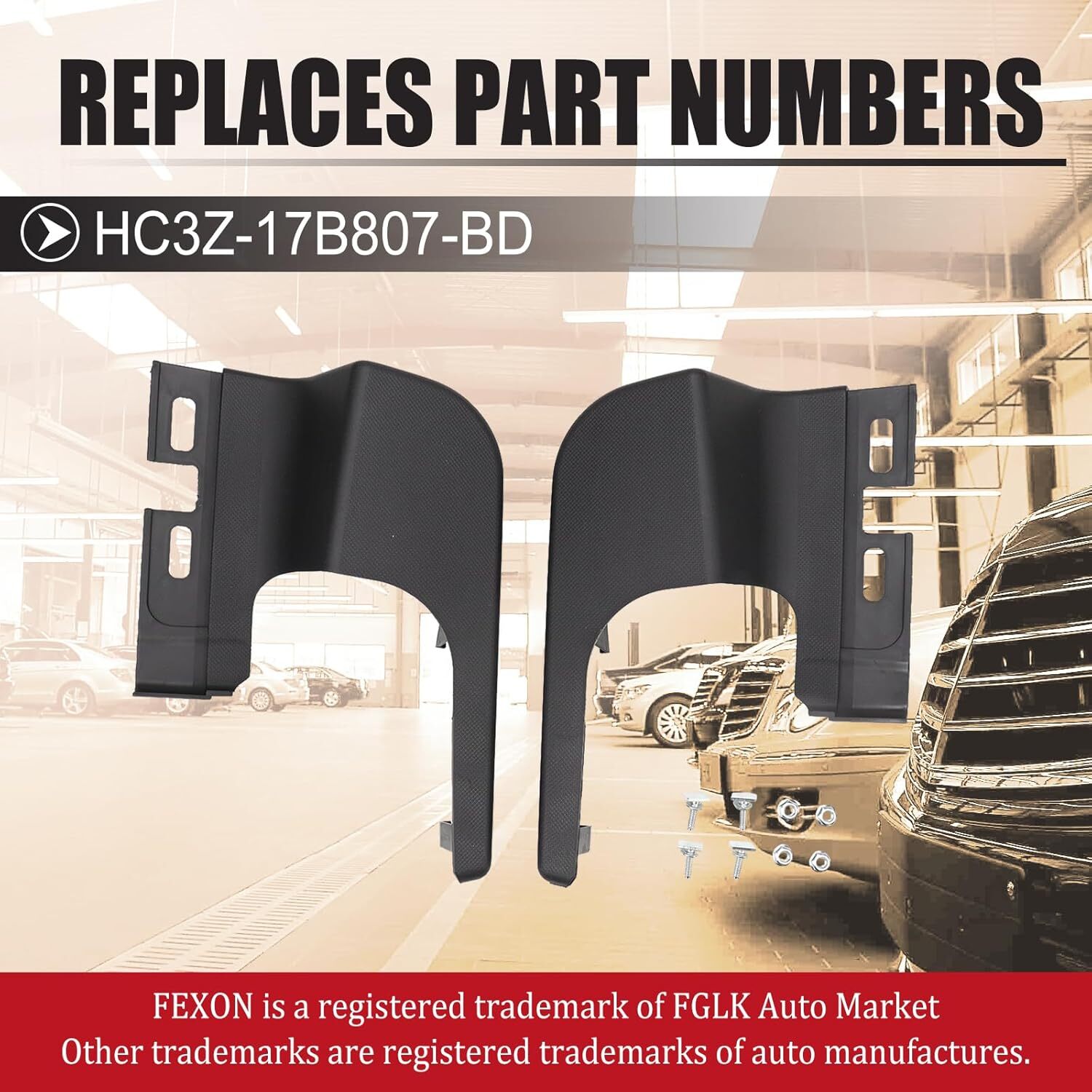 Rear bumper end cap Compatible With 2017-2023 Ford F250 F350 F450Super Duty