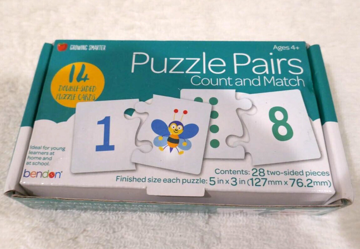 Bendon Let’s Grow Smart Educational Flash Card Sets Puzzle Pairs