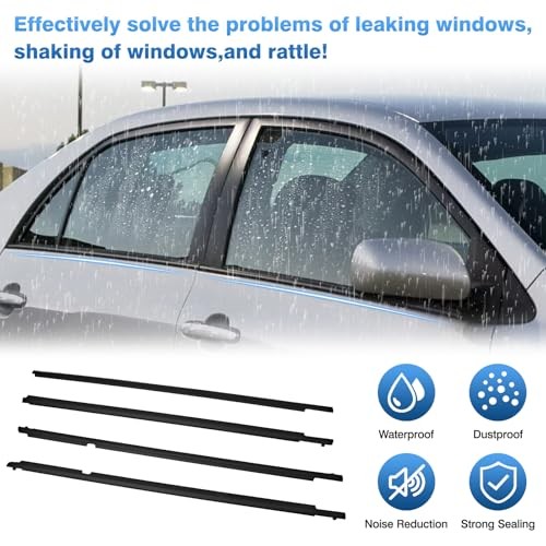 TOP-MAX WeatherStrip Window Molding Trim Seal Belt Replacement for Toyota