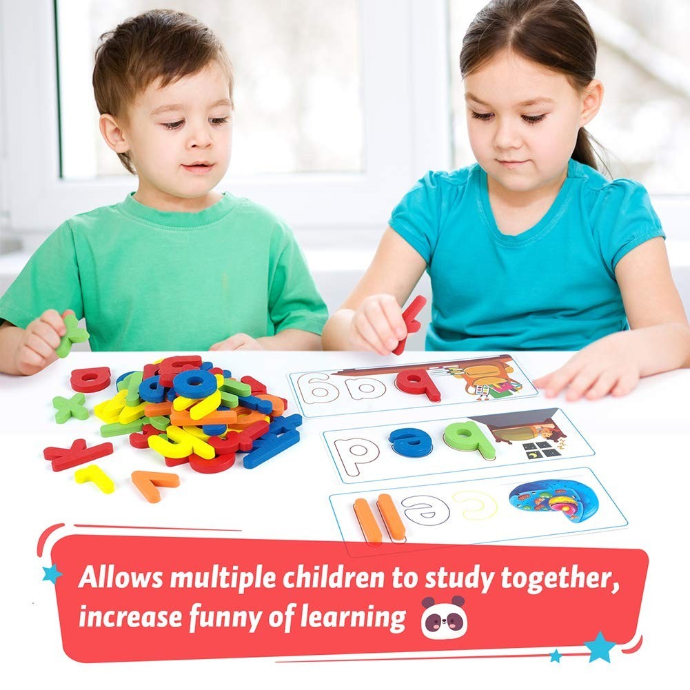 Educational Learning Toys for Kids 3-6 – See & Spell CVC Word Builders, Alphabet