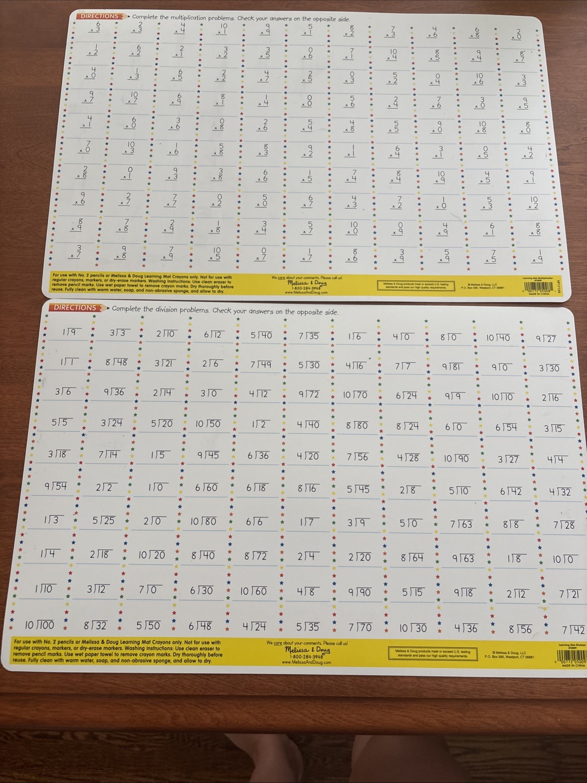 Melissa & Doug Learning Mat Placemat – Subtraction Problems