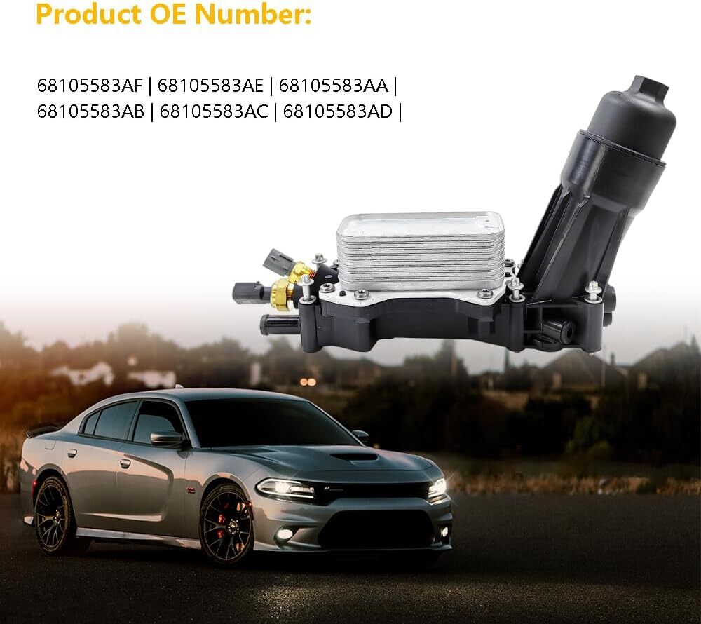 Engine Oil Cooler & Oil Filter Housing Assembly | Fit for 2014-2016 Chrysler 200