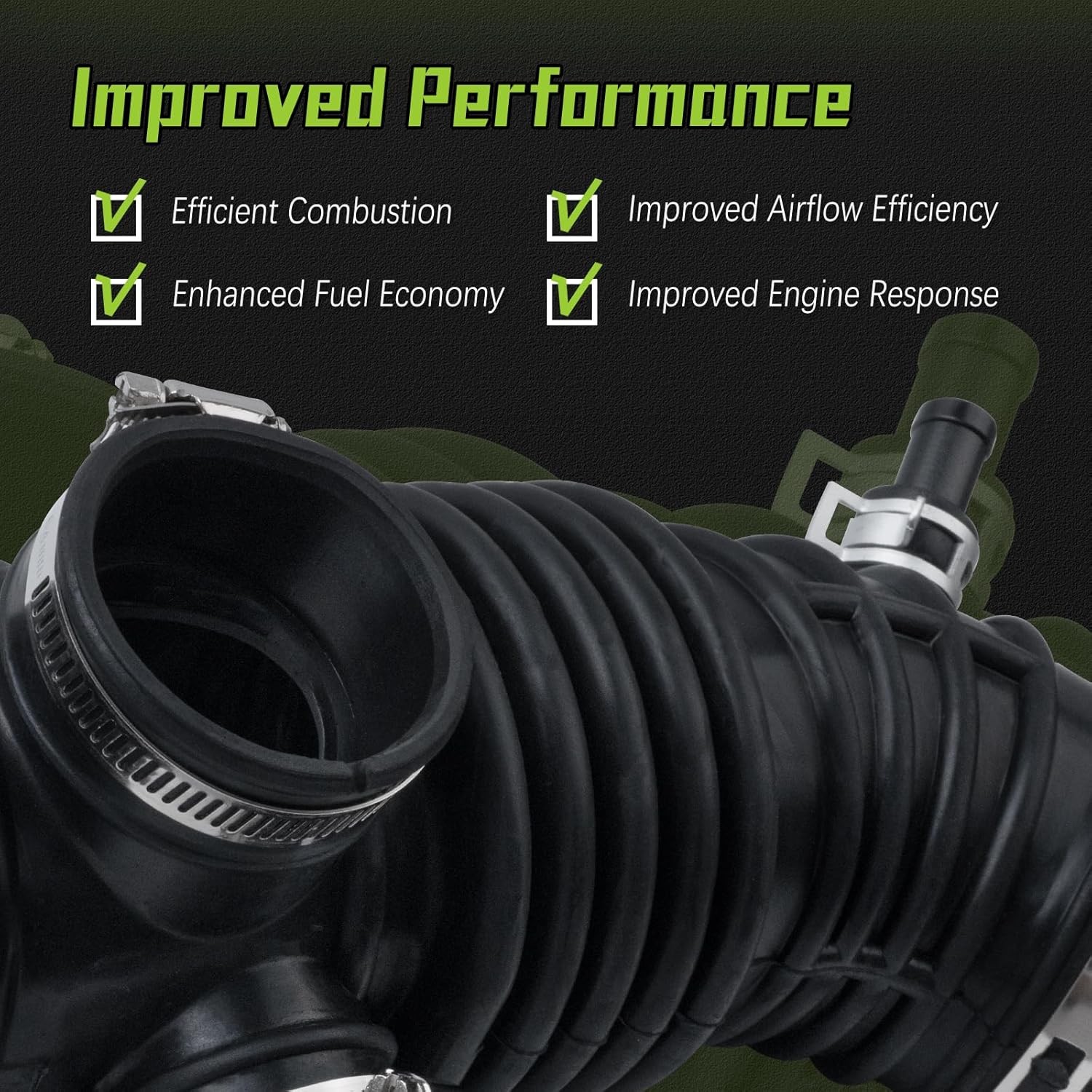 16576-4W00A Air Cleaner Intake Hose Tube With Clamps for 2001-2003 Infiniti QX4