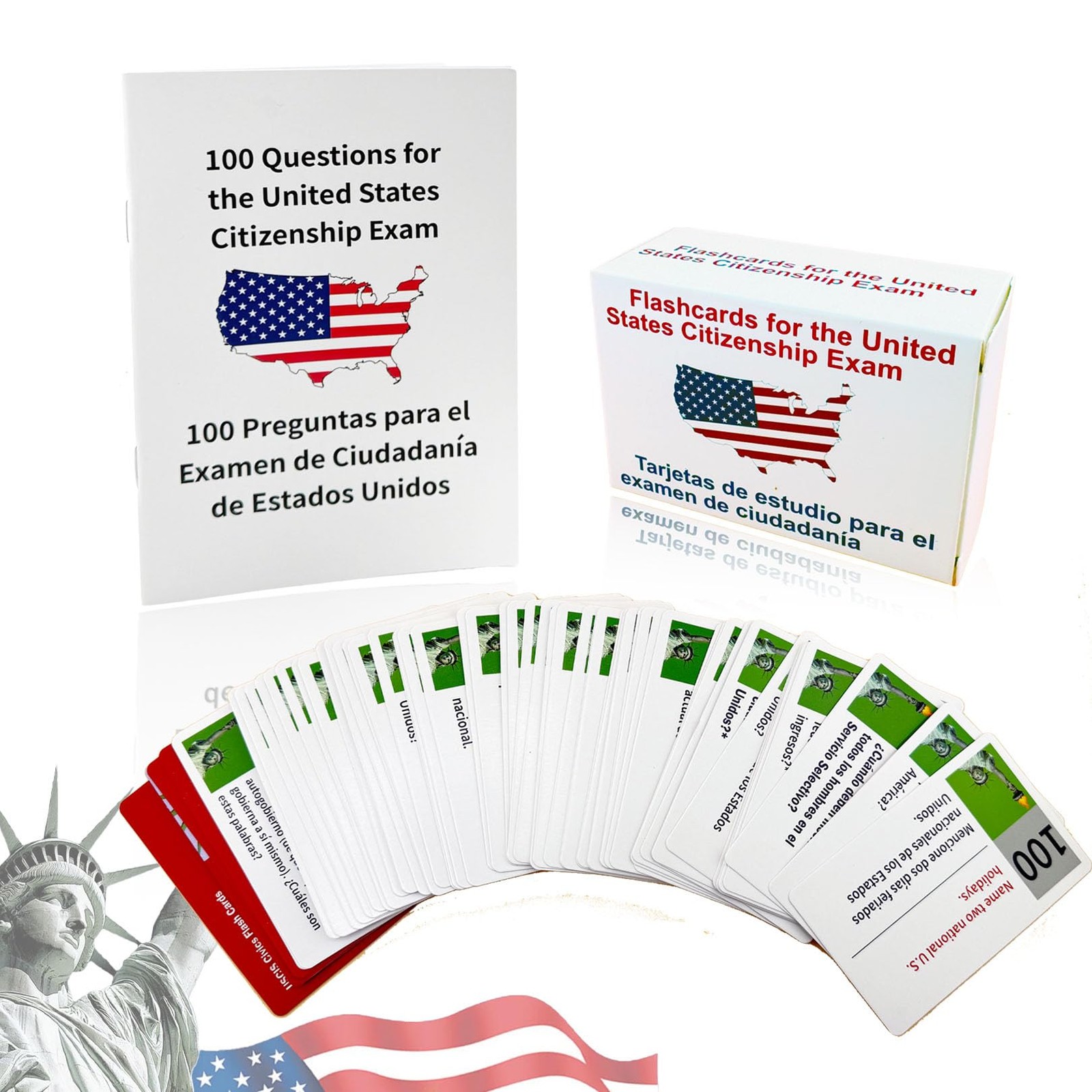 Tarjetas para La Ciudadania 2026 De Las 100 Preguntas，U.S. Citizenship Flash Car