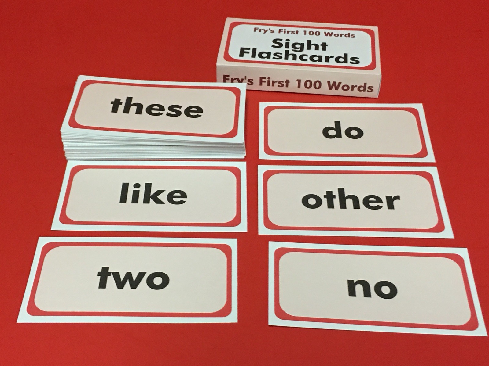 NEW Fry’s First Hundred Words – Reading – Fry Sight Word Flash Cards – 100 cards