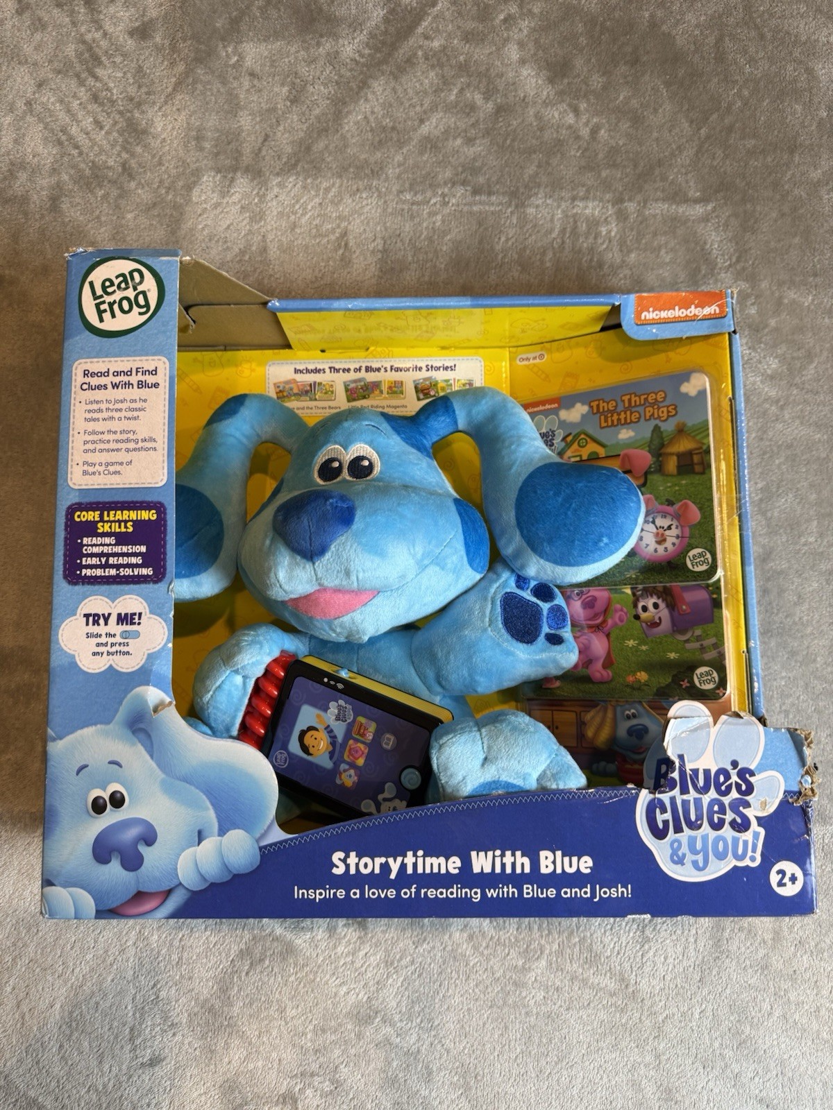 BLUES CLUES & YOU STORYTIME WITH BLUE LEAP FROG LEARNING TOY BOOKS PLUSH NEW