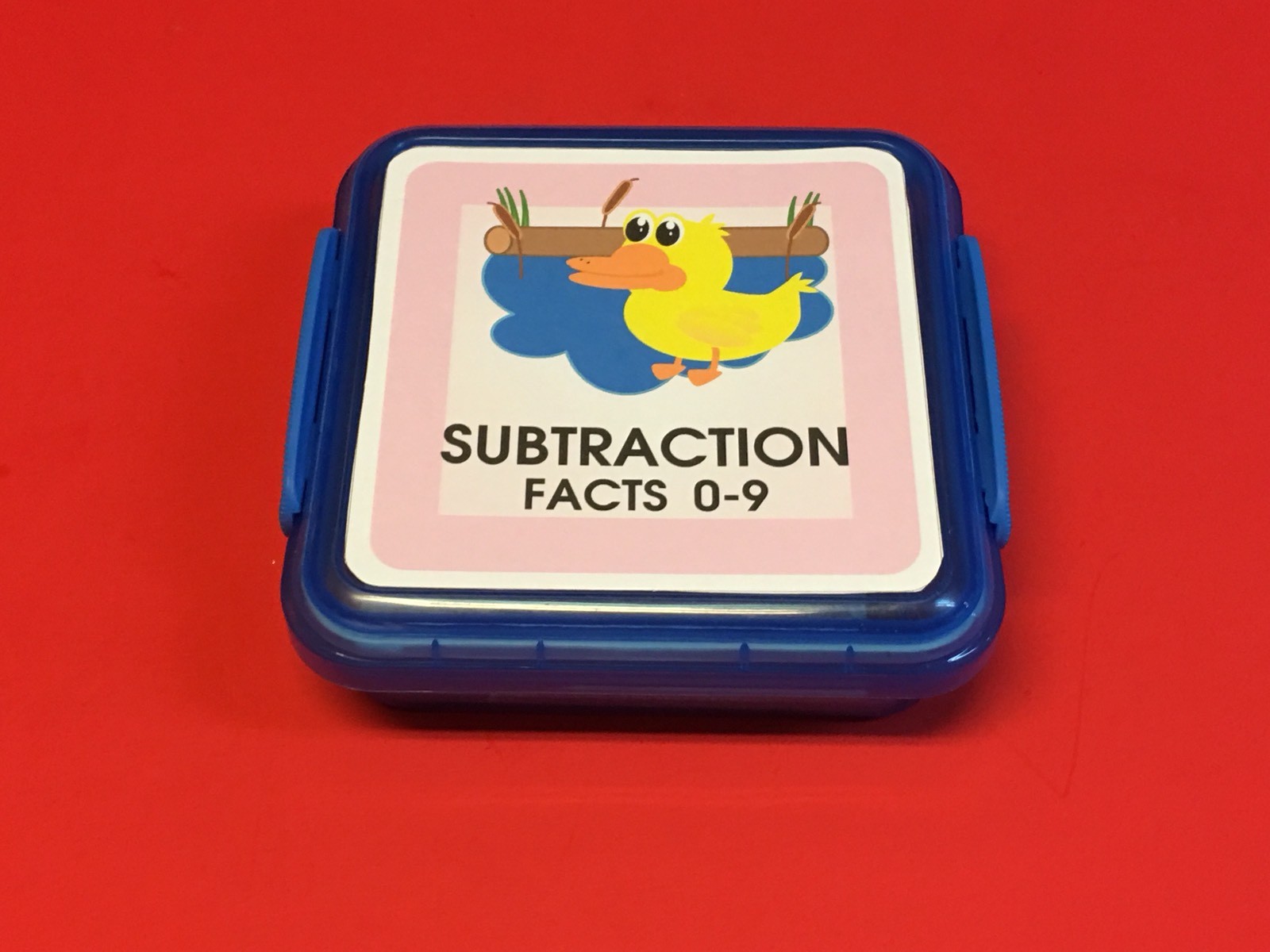 DUCK & POND – Subtraction Facts 0-9 Matching Game 48 Cards with Storage box