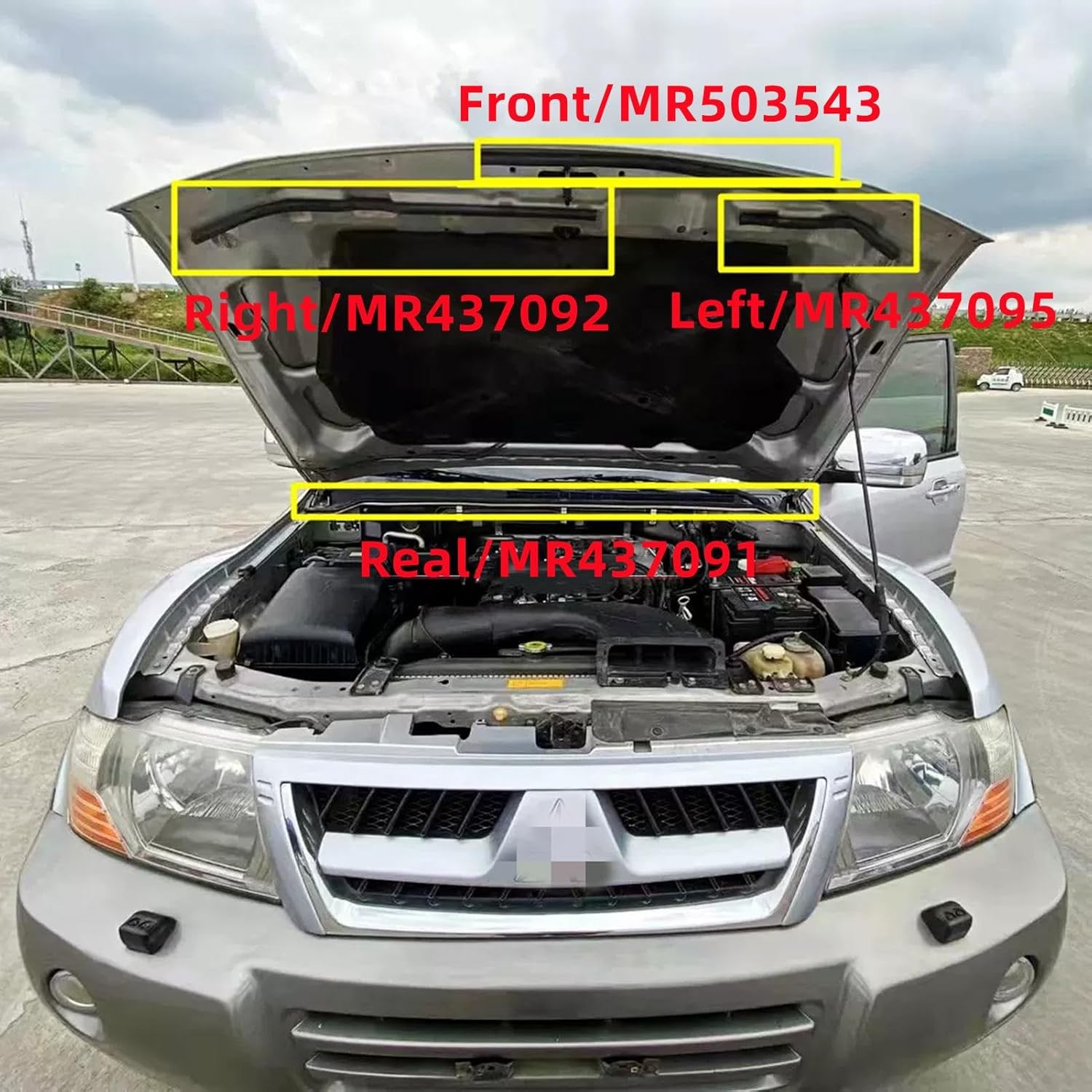 ​​4X Hood Rubber Weather Stripping Seal Clips Strip Compatible with Mitsubishi