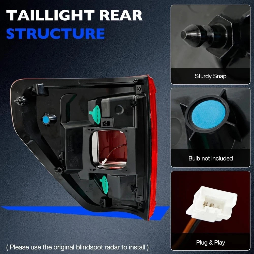 Tail Light with Blind Spot Compatible with 2021 2022 2023 Ford F150 XLT Rear …