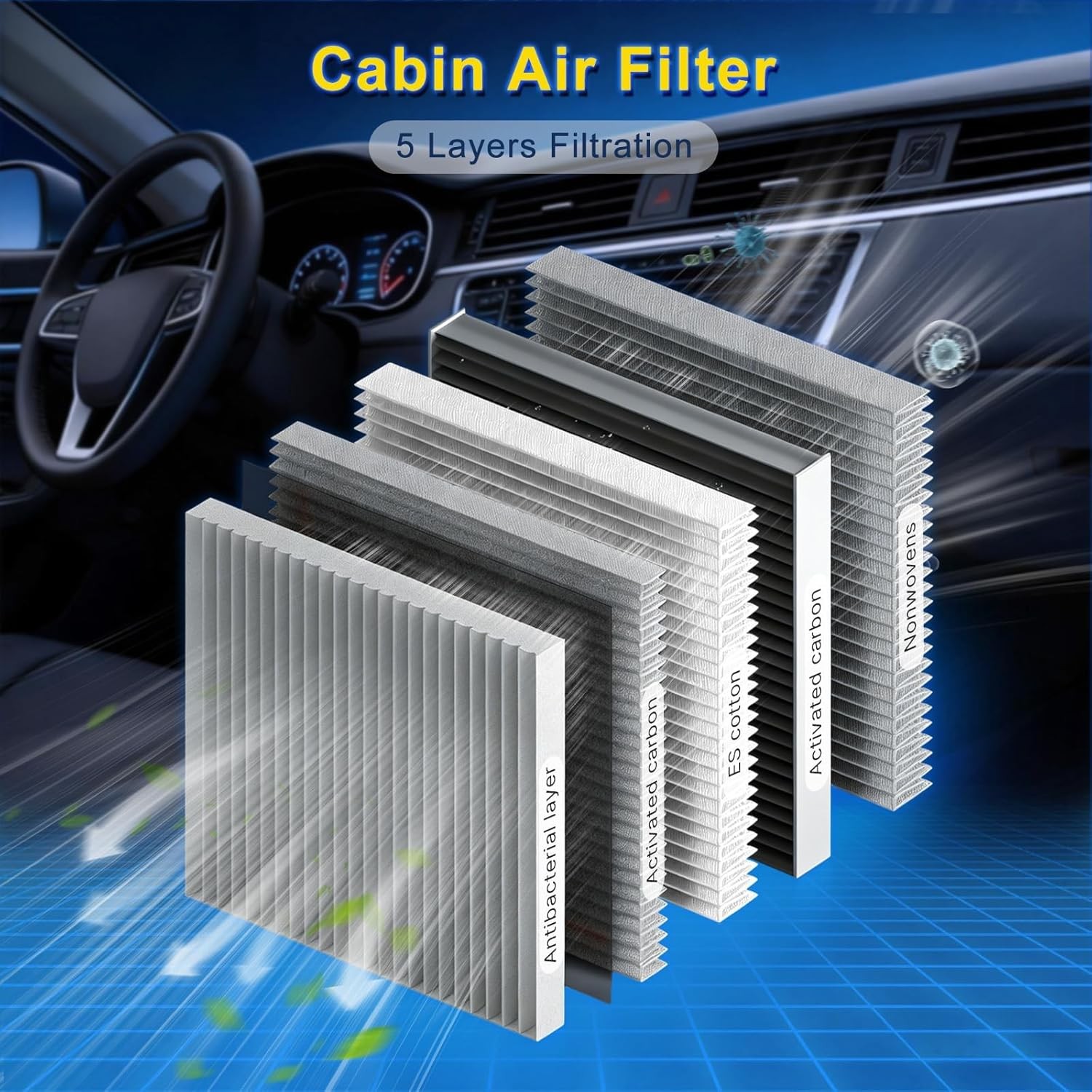 [1.5L Gas] Cabin & Engine Air Filter Kit Fits 2023-2026 CRV/Accord/Integra, 2022
