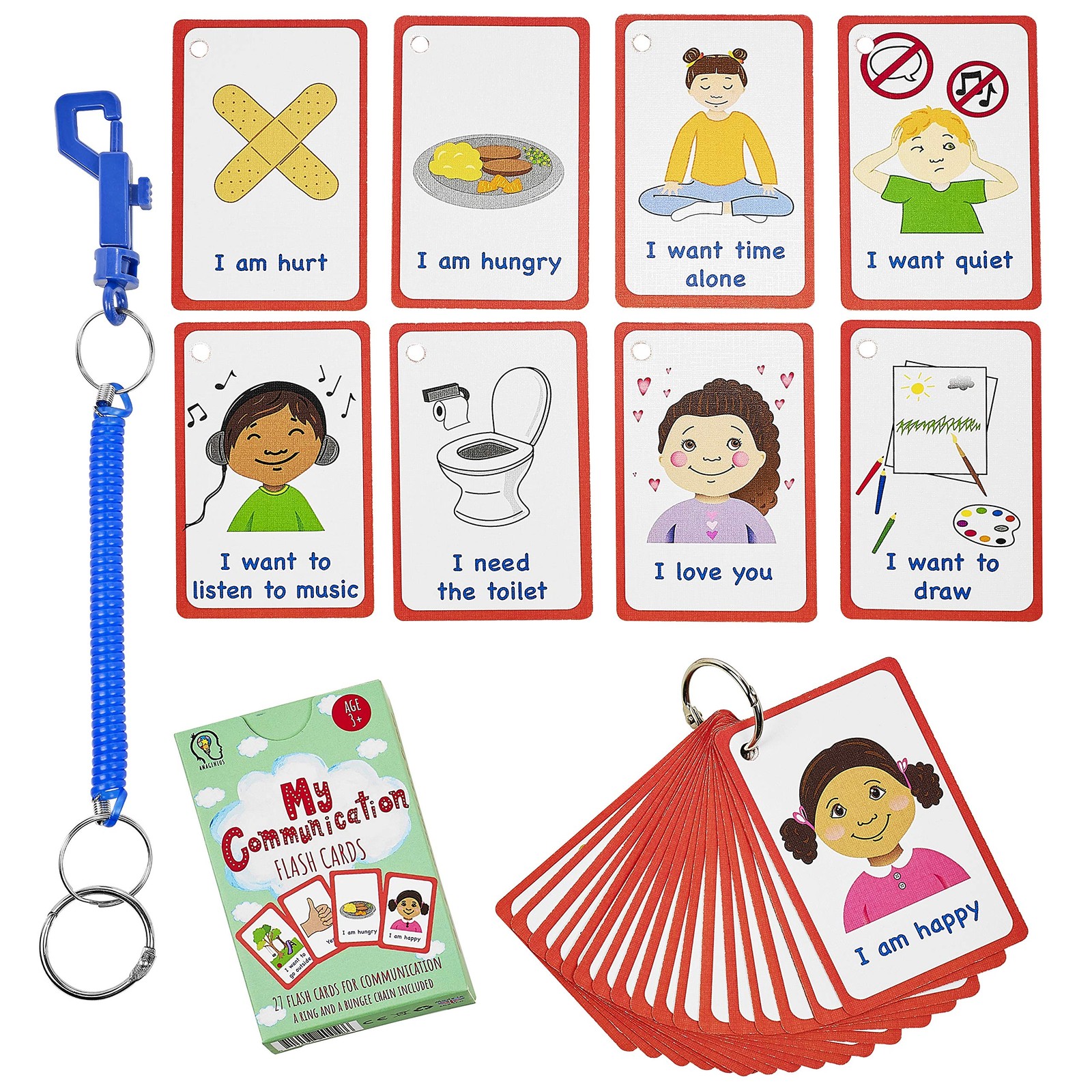 Autism Communication Cards: 27 Flash Cards for Nonverbal Children & Adults