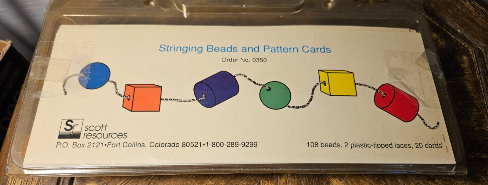 Scott Resources Beads & Pattern Cards Activity Set 121 Pieces Ages 3+