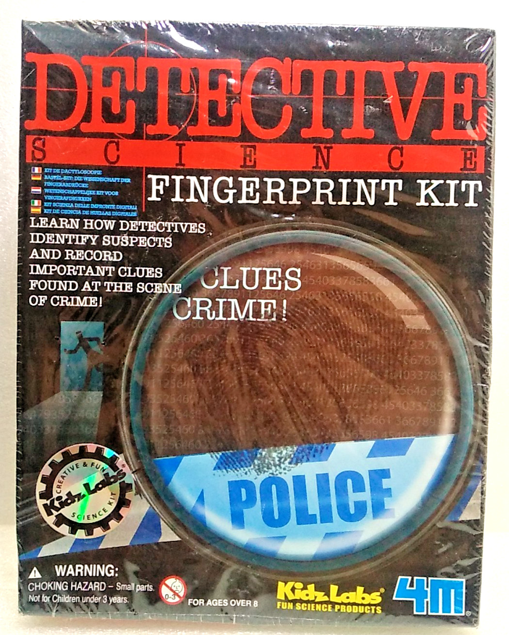 Kidzlabs ~Detective Science Fingerprint Kit ~Creative Learning Fun ~New/Sealed