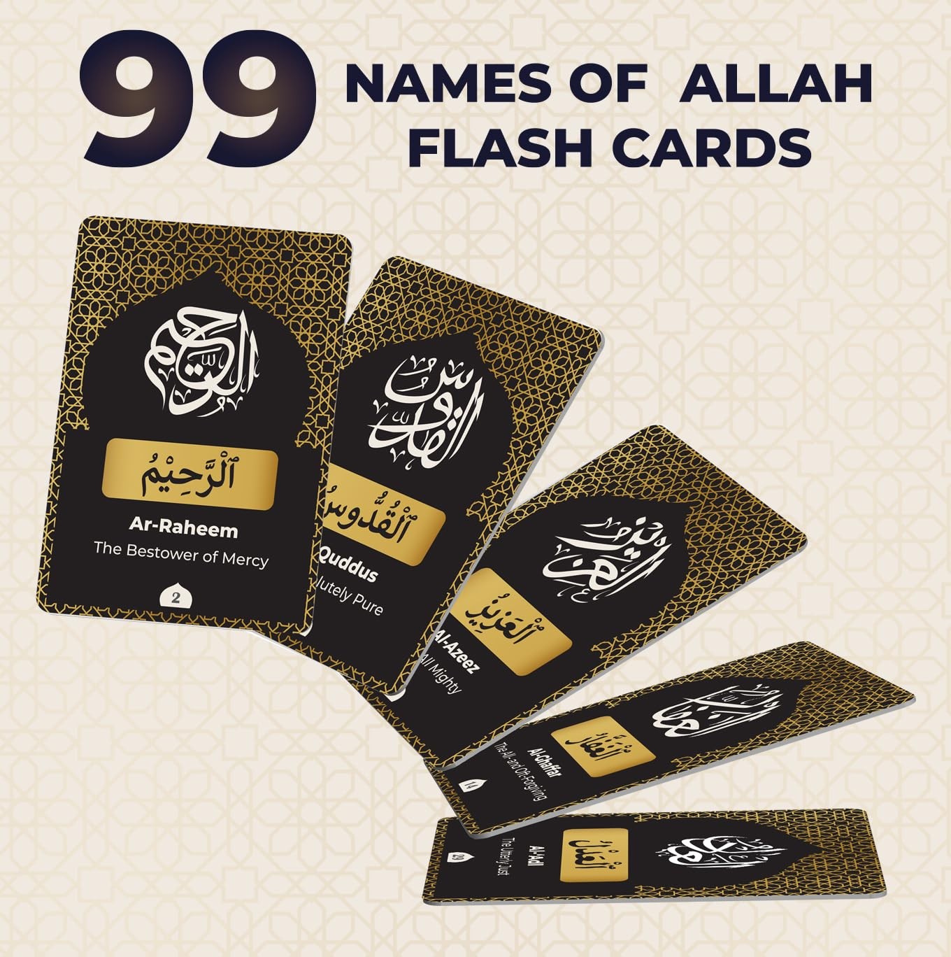 99 Names of Allah Flashcards with Quran Verses Dual Language Arabic English …