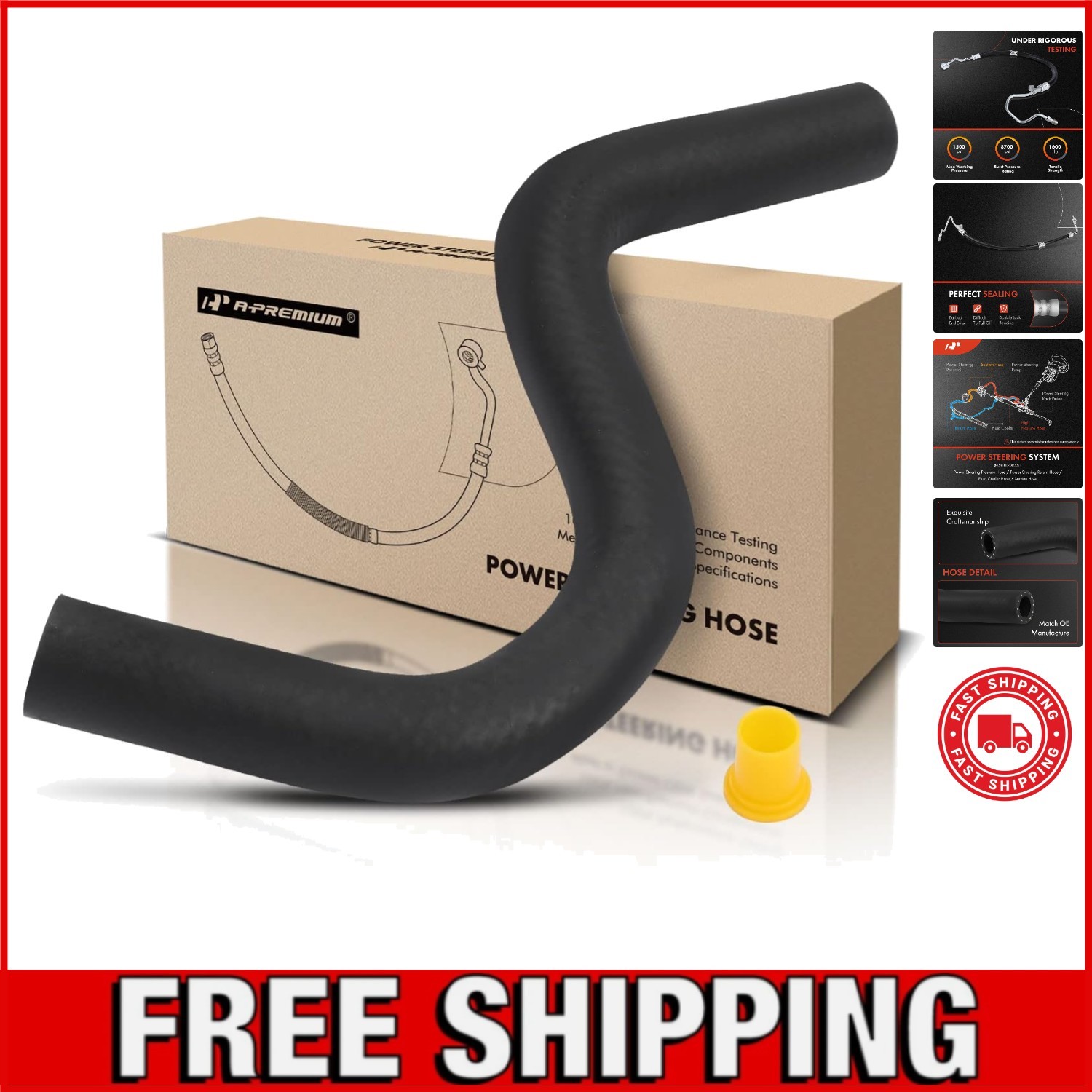 Power Steering Reservoir/Suction Line Hose Assembly Compatible with Kia Sport…