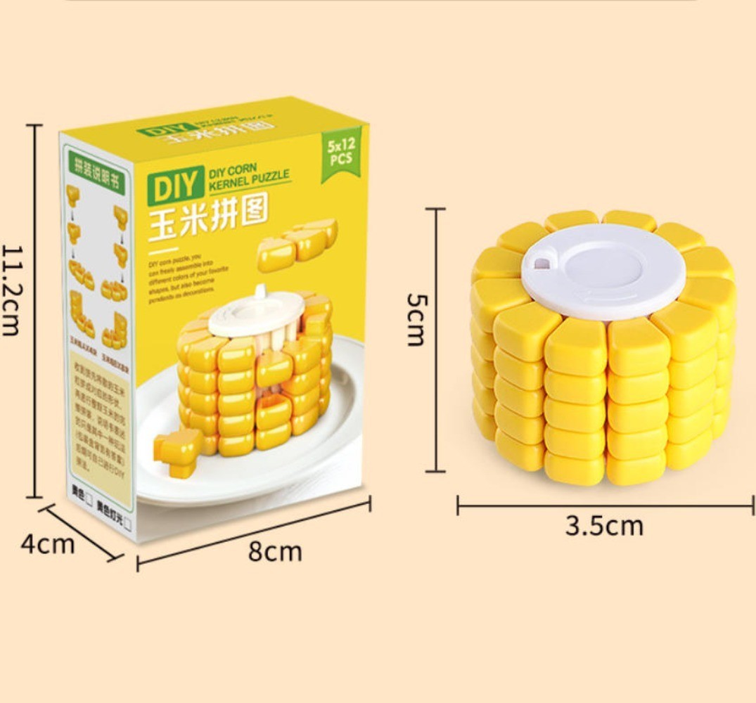 ABS Corn Decompression Brain Burning Magic Cube Versatile Puzzle Tetris Toy Gift