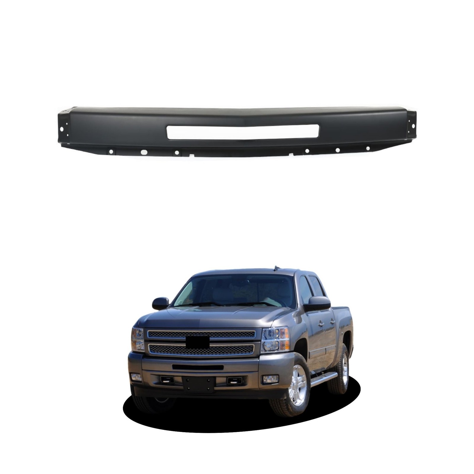 labwork Black Front Bumper Face Bar Primed Replacement for Silverado 1500 250…