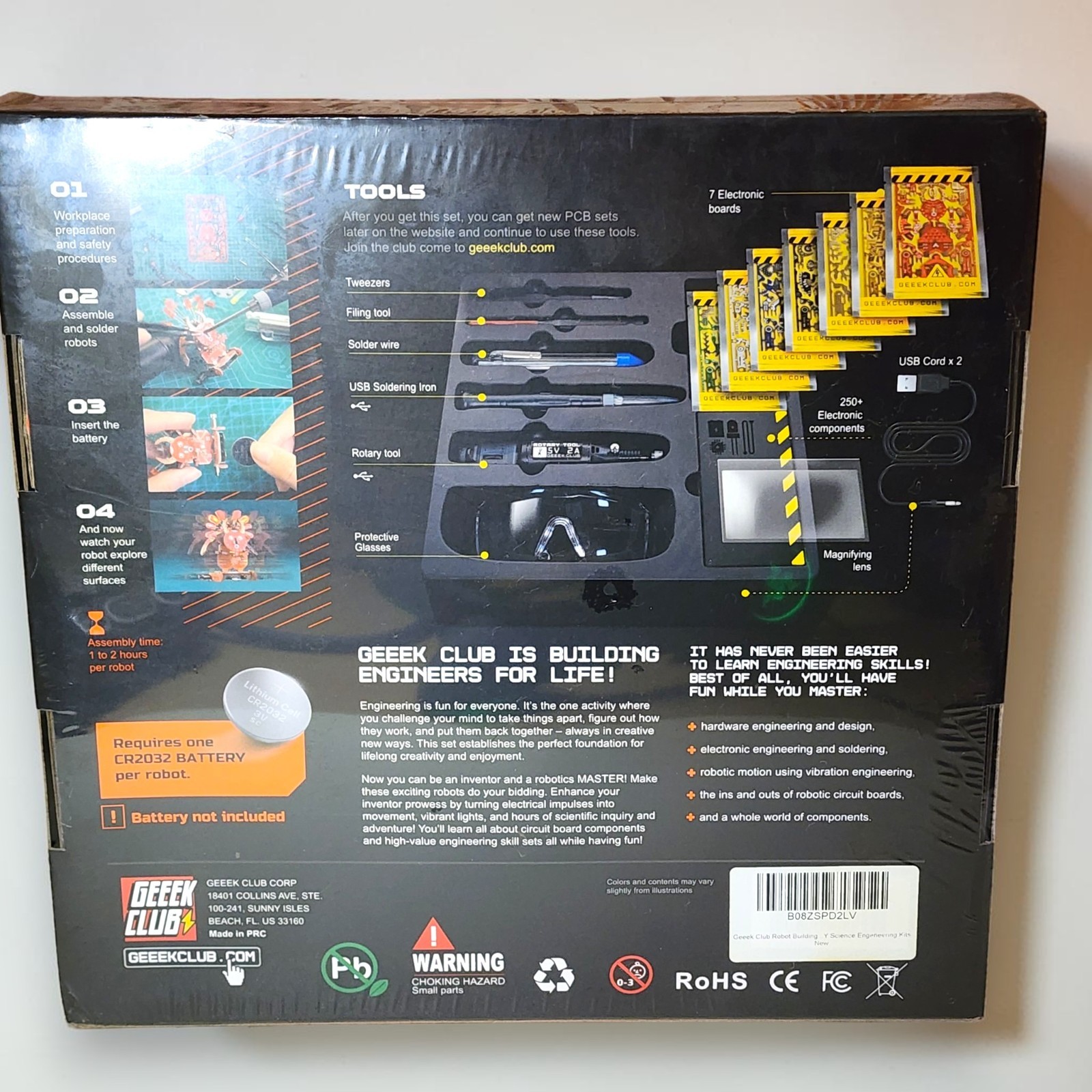 Geeek Club Magic Voodoo Bots STEM Robotics Electronics Soldering Kit 7 Bots NEW