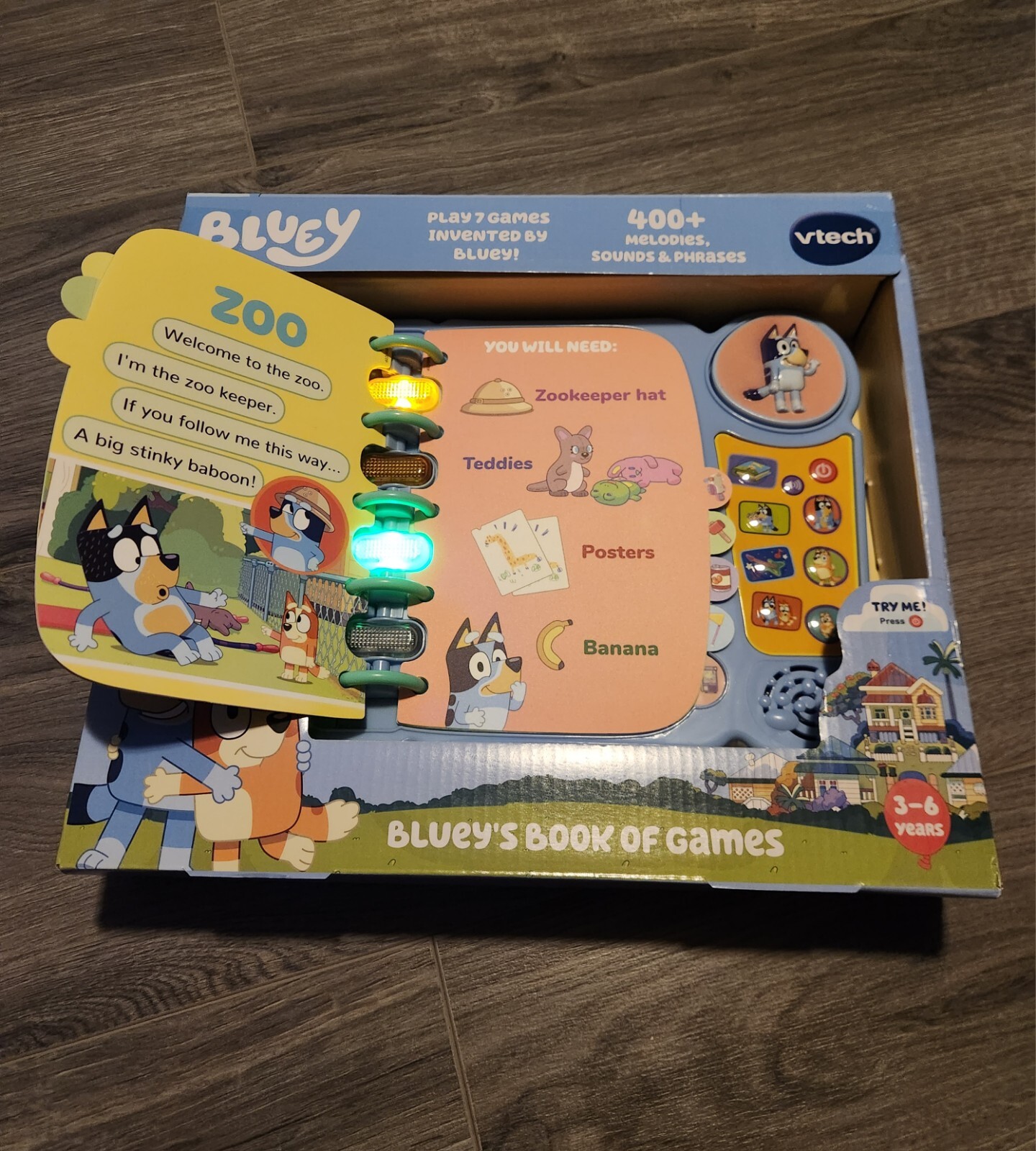 NEW! VTech Bluey’s Book of Games Interactive Pretend-Play Book for Preschoolers