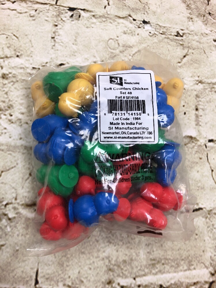 Soft Counting Chickens 4 Colors Educational Pre K – 2nd Grade Set Of 40