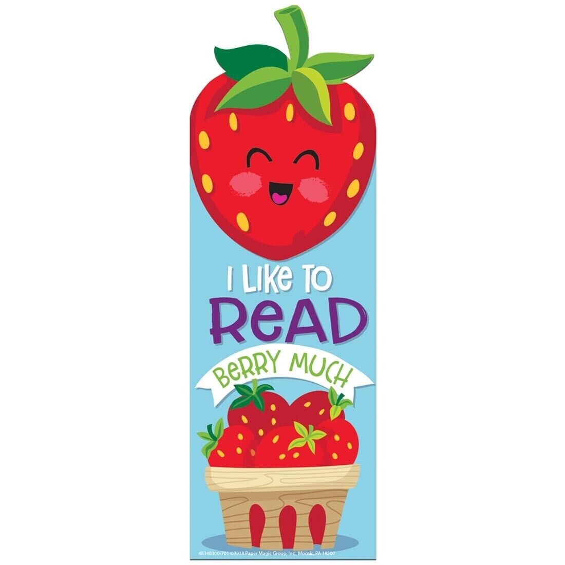 Eureka Strawberry Scented Bookmarks,3 Packs of 24 – NEW