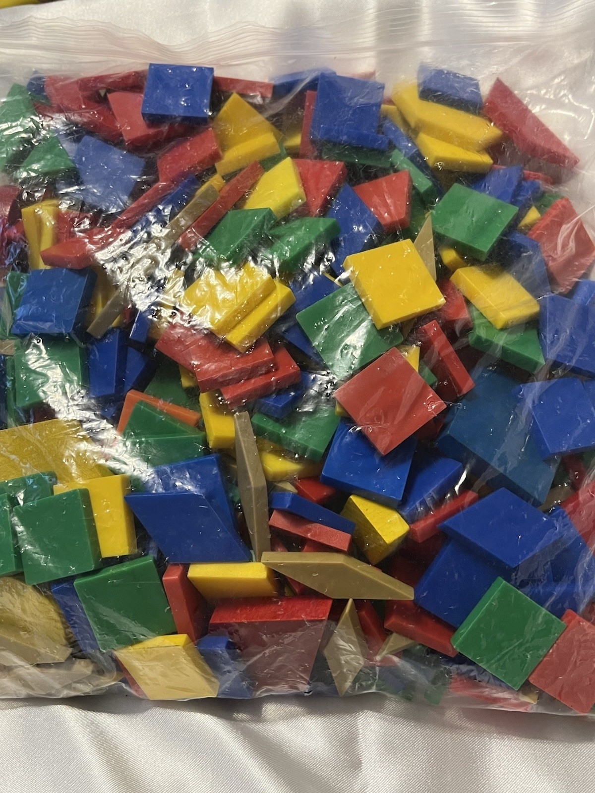 Learning Resources Plastic Pattern Blocks Set Marvelous Mosaics Bag Of Tiles B